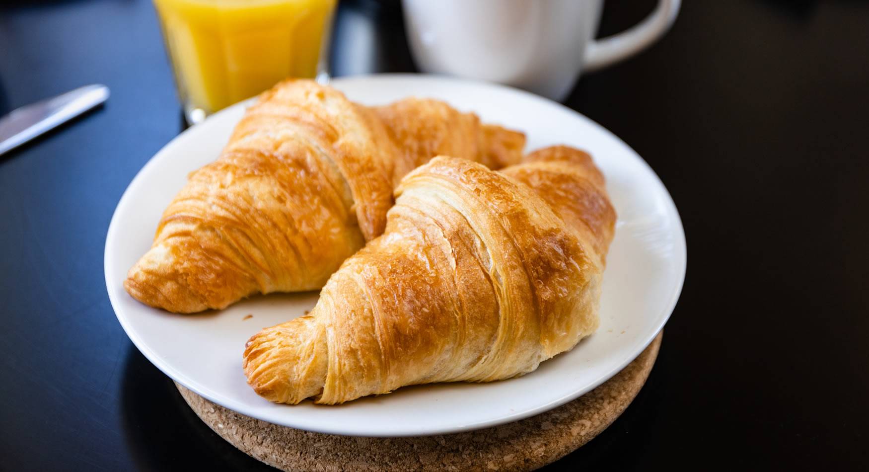 Freshly baked croissants